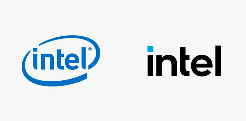 intel的logo對(duì)比